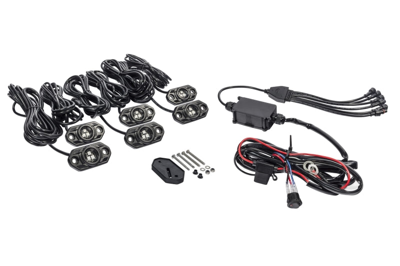 Load image into Gallery viewer, KC HiLiTES C-Series RGB LED Rock Light Kit (Incl. Wiring) - Set of 6
