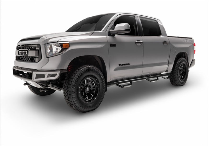 Load image into Gallery viewer, N-Fab Nerf Step 01-06 Chevy-GMC 1500/2500/3500 Crew Cab 8ft Bed - Gloss Black - Bed Access - 3in
