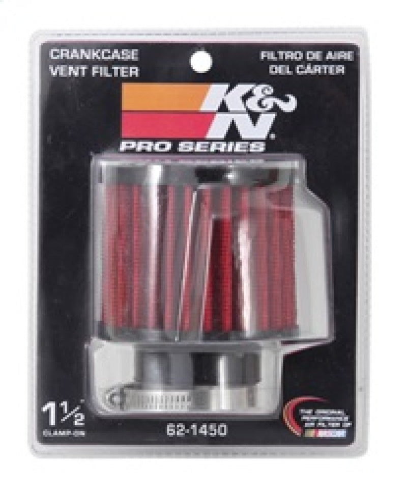 Load image into Gallery viewer, K&amp;N 1.5in Flange ID x 3in OD x 2.5in H Rubber Base Crankcase Vent Filter

