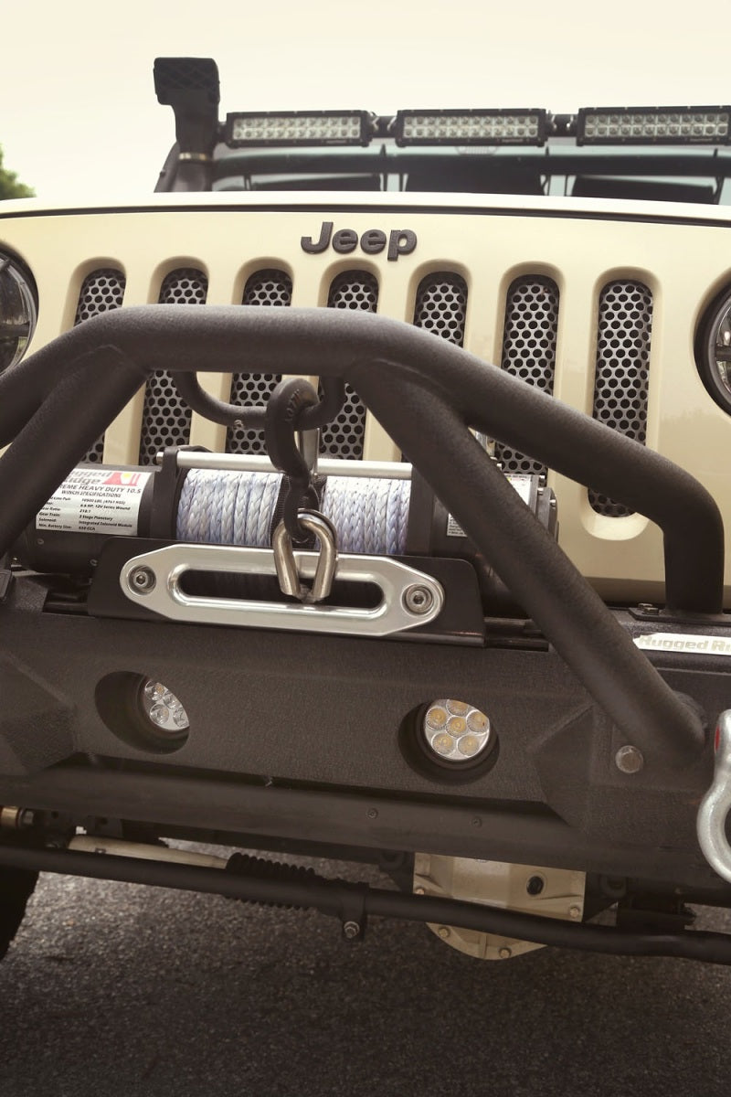 Load image into Gallery viewer, Rugged Ridge 07-18 Jeep Wrangler JK Bumper Mounted Circular LED Light &amp; Mount Kit
