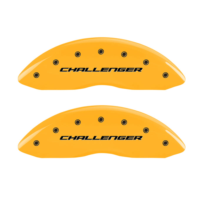 MGP 4 Caliper Covers Engraved Fr Challenger Rr Vintage RT Yellow Finish Black Char 07 Dodge Charger