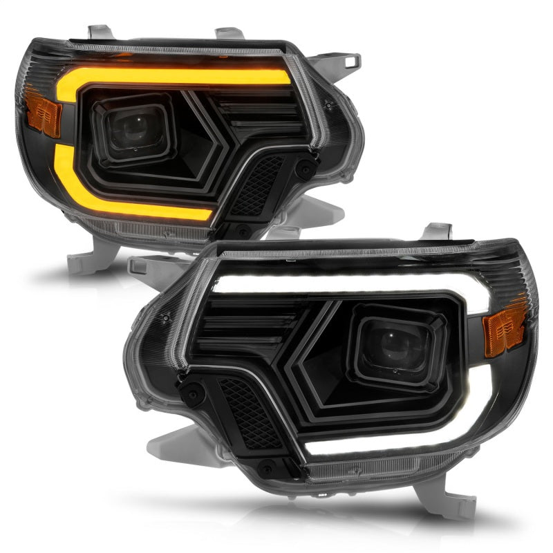 Load image into Gallery viewer, ANZO 12-15 Toyota Tacoma Projector Headlights - w/ Light Bar Switchback Black Housing
