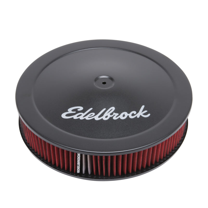 Load image into Gallery viewer, Edelbrock Air Cleaner Pro-Flo Series Round 14 In Diameter Cloth Element 3/8Indropped Base Black
