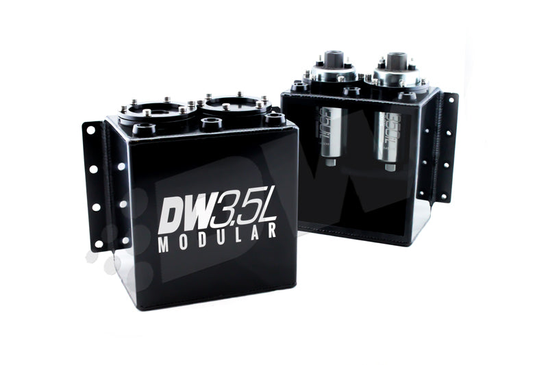 Load image into Gallery viewer, DeatschWerks 3.5L Modular Surge Tank (Fits 1-2 DW350iL Fuel Pumps - Pumps Not Included)
