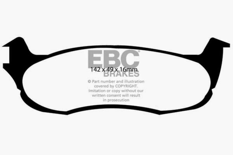 Load image into Gallery viewer, EBC 00-01 Ford Expedition 4.6 2WD Yellowstuff Rear Brake Pads
