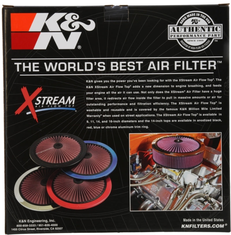 Load image into Gallery viewer, K&amp;N X-Stream Top Filter X-Stream 16in OD - Black
