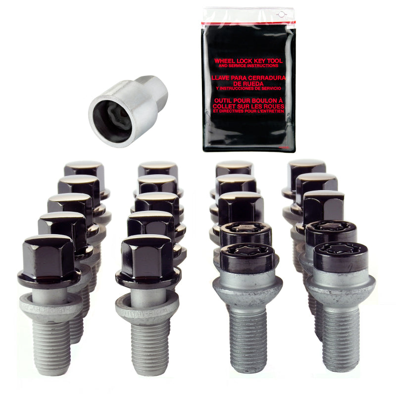 Load image into Gallery viewer, McGard 5 Lug Hex Install Kit w/Locks (Radius Seat Bolt) M14X1.5 / 17mm Hex / 26.3mm Shank L. - Black
