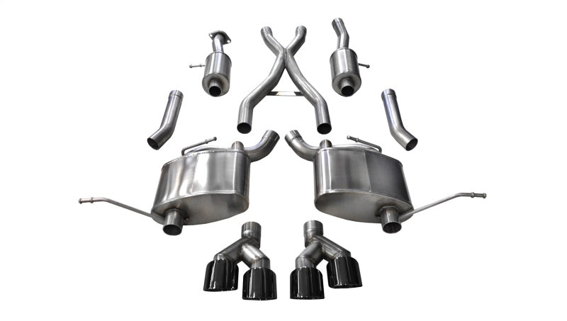 Load image into Gallery viewer, Corsa 2014-2021 Jeep Grand Cherokee 3.6L V6 Black Sport Cat-Back Exhaust
