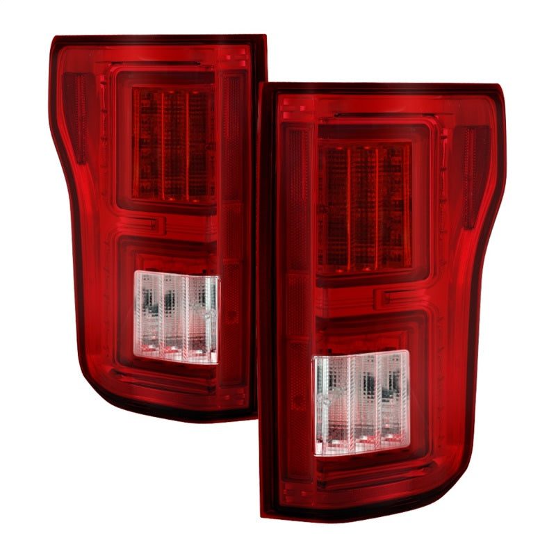 Load image into Gallery viewer, Spyder 18-19 Ford F-150 (w/o Blind Spot Sensor) LED Tail Lights - Red Clear (ALT-YD-FF15018-LED-RC)
