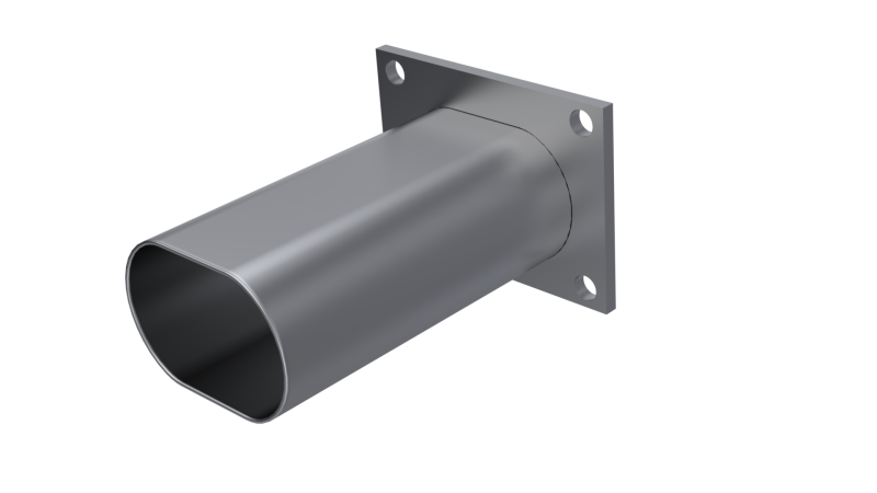 Load image into Gallery viewer, QTP 3in Weld-On QTEC Low Profile Conncetion Oval Tube Kit
