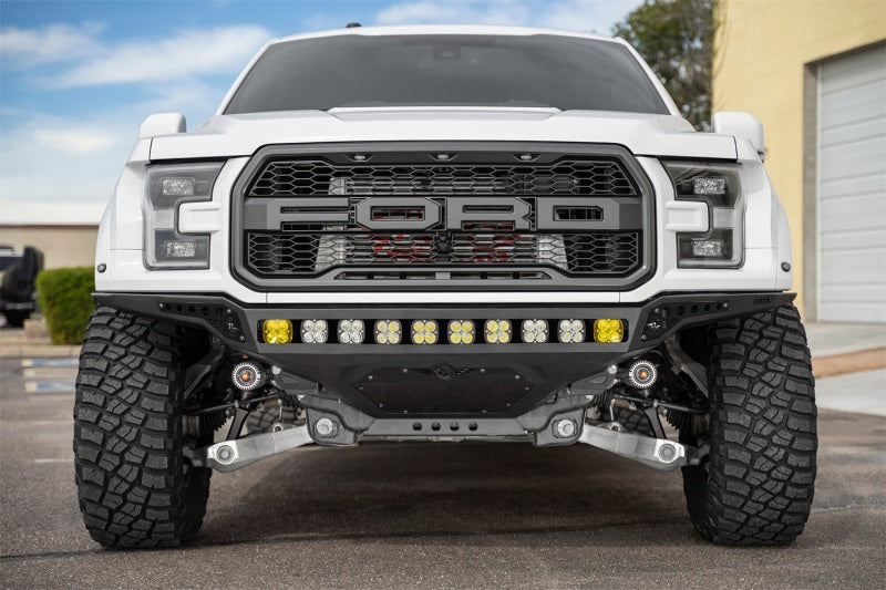 Load image into Gallery viewer, Addictive Desert Designs 17-20 Ford F-150 Raptor Rock Fighter Frame Cut Front Bumper
