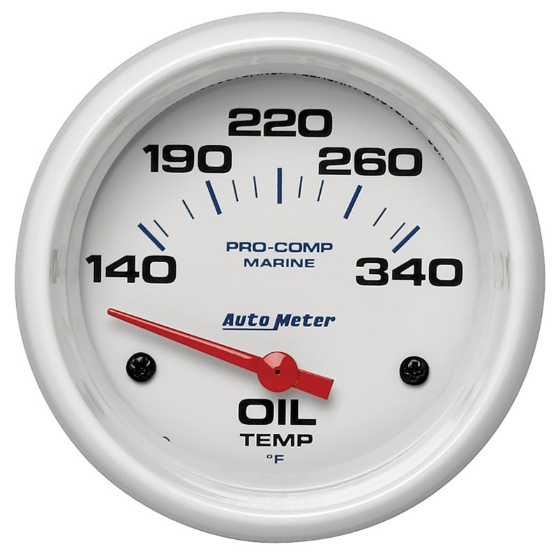 Load image into Gallery viewer, Autometer Marine White Air-Core Electric Oil Temperature Gauge 2-5/8in 140-300 Deg F
