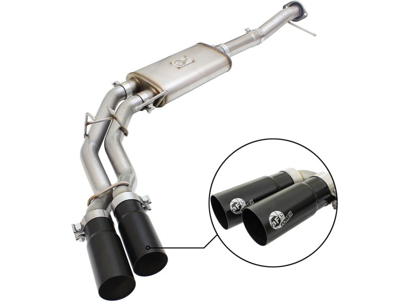 Load image into Gallery viewer, aFe Rebel Exhausts 3in SS Cat-Back 09-14 Ford F-150 4.6/5.0/5.4L w/ Black Tips
