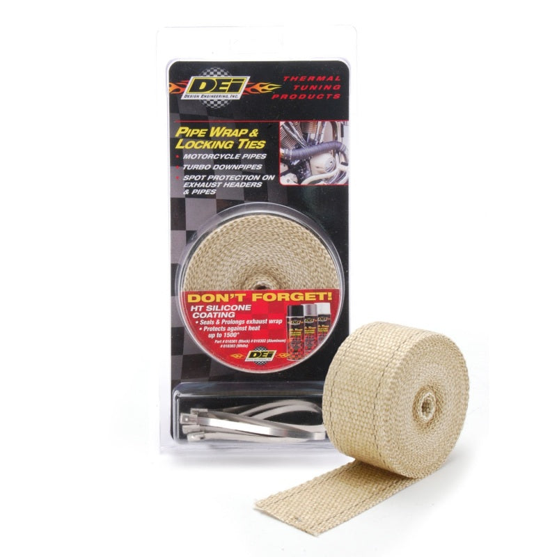 Load image into Gallery viewer, DEI Exhaust Wrap Kit - Pipe Wrap and Locking Tie - Tan
