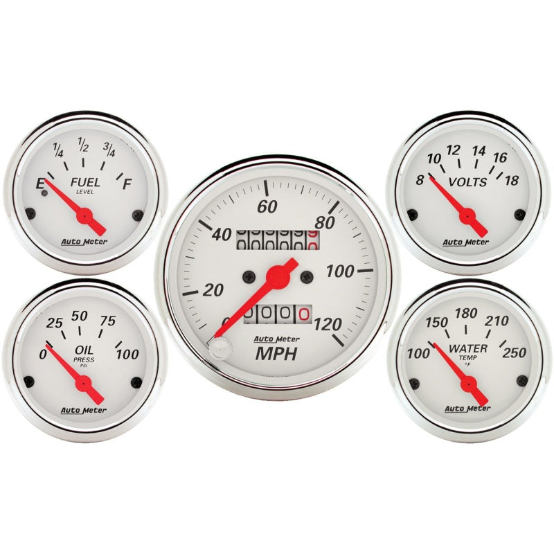 Load image into Gallery viewer, Autometer 5 piece Kit (Mech Speed/Elec Oil Press/Water Temp/Volt/Fuel Level)
