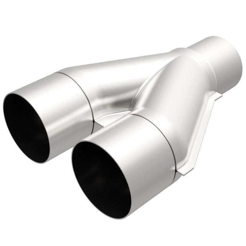 Load image into Gallery viewer, MagnaFlow Universal Trans Y-Pipe All SS 4inch (Dual) 3.5inch (Single) x 13inch (Overall)
