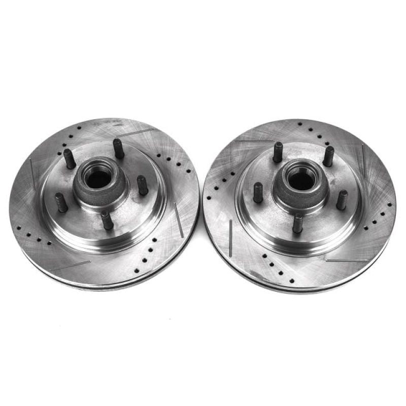 Load image into Gallery viewer, Power Stop 00-03 Ford F-150 Front Evolution Drilled &amp; Slotted Rotors - Pair
