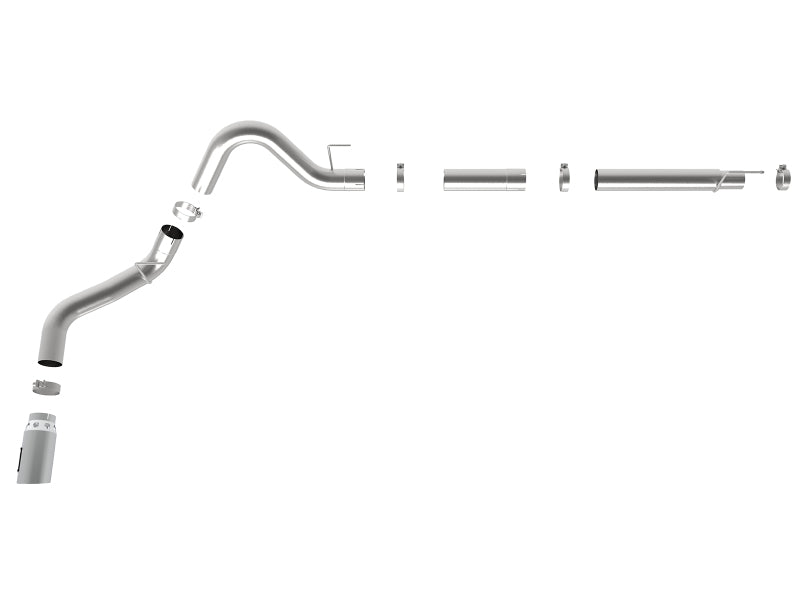 Load image into Gallery viewer, aFe Large Bore-HD 4in 409 SS DPF-Back Exh 18-19 Ford F-150 V6-3.0L (td) w/ Polished Tip
