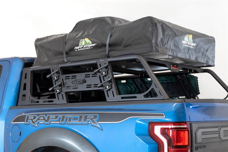 Load image into Gallery viewer, Addictive Desert Designs 2015+ Ford F-150 Overlander Chase Rack w/ 3rd Brake Light - Hammer Black
