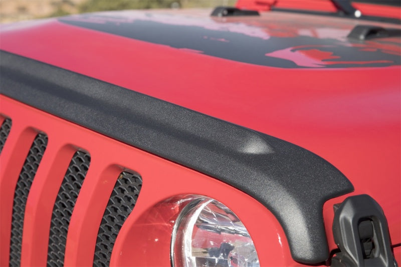 Load image into Gallery viewer, Bushwacker 18-19 Jeep Wrangler Rubicon/Sport//Unlimited/Sport S Hood Stone Guard- Black

