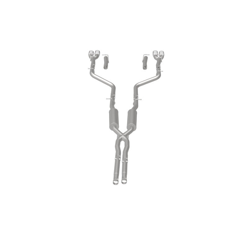 Load image into Gallery viewer, MagnaFlow Cat-Back, SS, 2.5in, Quad Split Rear 3.5in Tip 2015 Dodge Challenger 3.6L V6
