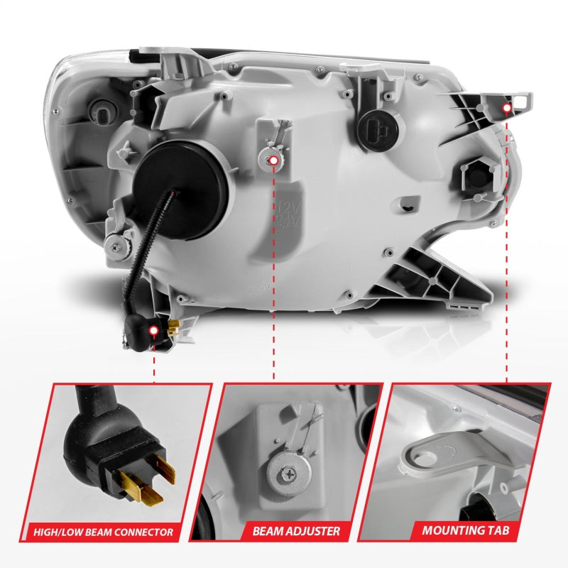 Load image into Gallery viewer, ANZO 12-15 Toyota Tacoma Projector Headlights - w/ Light Bar Switchback Chrome Housing
