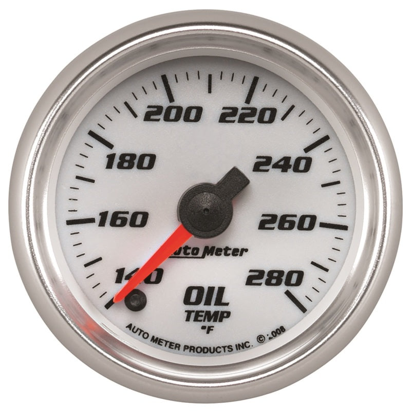 Load image into Gallery viewer, Autometer Pro-Cycle Gauge Oil Temp 2 1/16in 140-280f Digital Stepper Motor White
