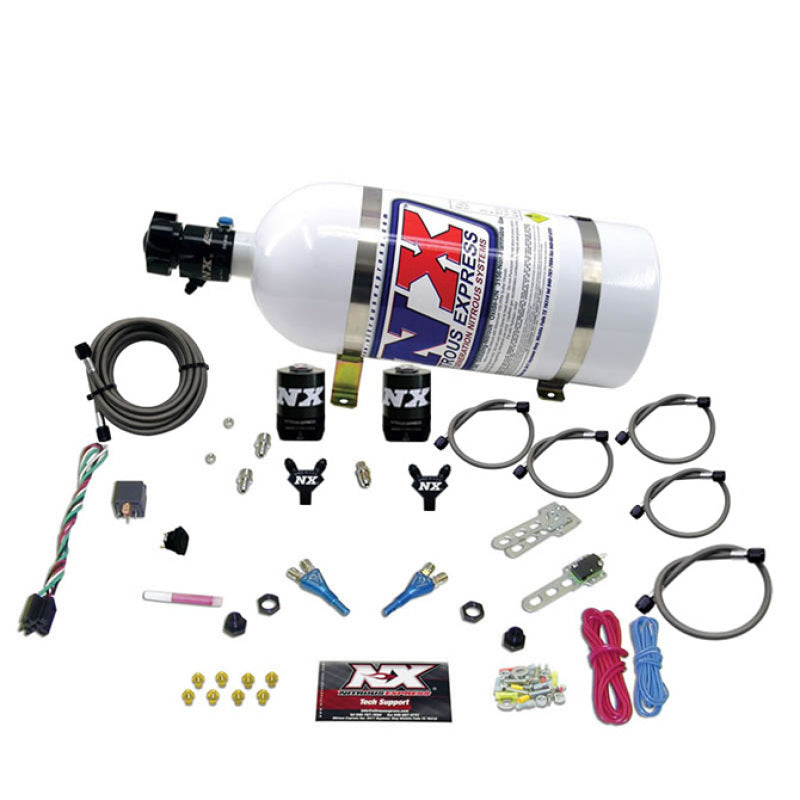 Load image into Gallery viewer, Nitrous Express Ford EFI Dual Nozzle Nitrous Kit (100-300HP) w/10lb Bottle
