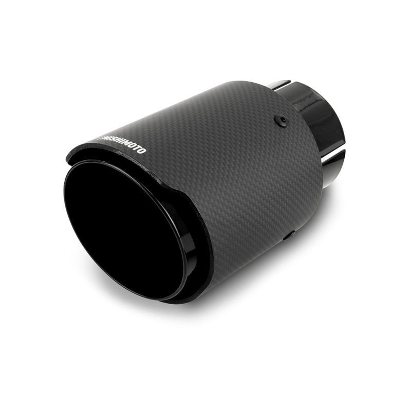 Load image into Gallery viewer, Mishimoto Carbon Fiber Muffler Tip 2.5in Inlet 3.5in Outlet Black

