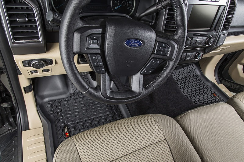 Load image into Gallery viewer, Rugged Ridge Floor Liner Front Black 2015-2020 Ford F-150 / Raptor / Extended / Super Crew Cab
