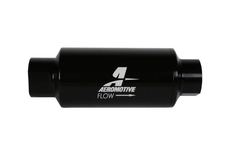 Load image into Gallery viewer, Aeromotive In-Line Filter 10AN 10 Micron Microglass Element Bright-Dip Black 2in OD
