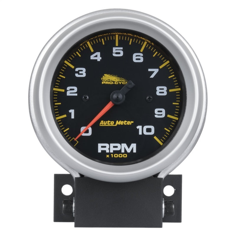 Load image into Gallery viewer, Autometer Pro-Cycle Gauge Tach 3 3/4in 10K Rpm 2 &amp; 4 Cylinder Black Pro-Cycle
