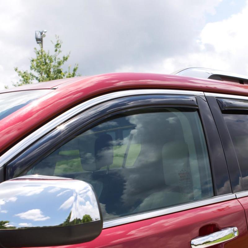 Load image into Gallery viewer, AVS 07-13 Chevy Silverado 1500 Ext. Cab Ventvisor Front &amp; Rear Window Deflectors 4pc - Smoke
