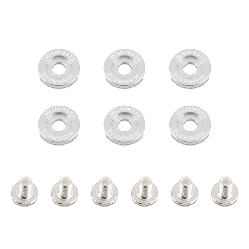 Load image into Gallery viewer, Mishimoto Small Fender Washer Kit (6pcs) - Silver
