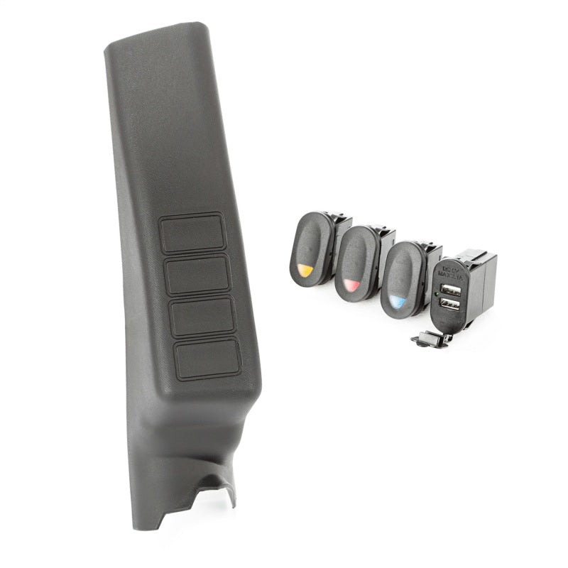 Load image into Gallery viewer, Rugged Ridge A-Pillar Pod Kit 3 Switch USB 11-18 JK/JKU
