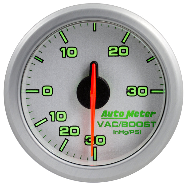 Load image into Gallery viewer, Autometer Airdrive 2-1/6in Boost/Vac Gauge 30in HG/30 PSI - Silver
