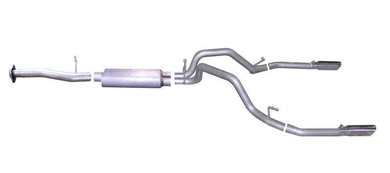 Load image into Gallery viewer, Gibson 07-09 Chevrolet Silverado 1500 LT 4.8L 2.5in Cat-Back Dual Split Exhaust - Stainless
