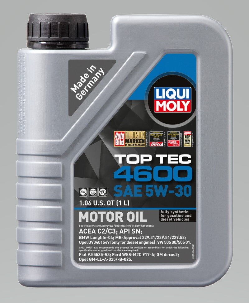 Load image into Gallery viewer, LIQUI MOLY 1L Top Tec 4600 Motor Oil SAE 5W30

