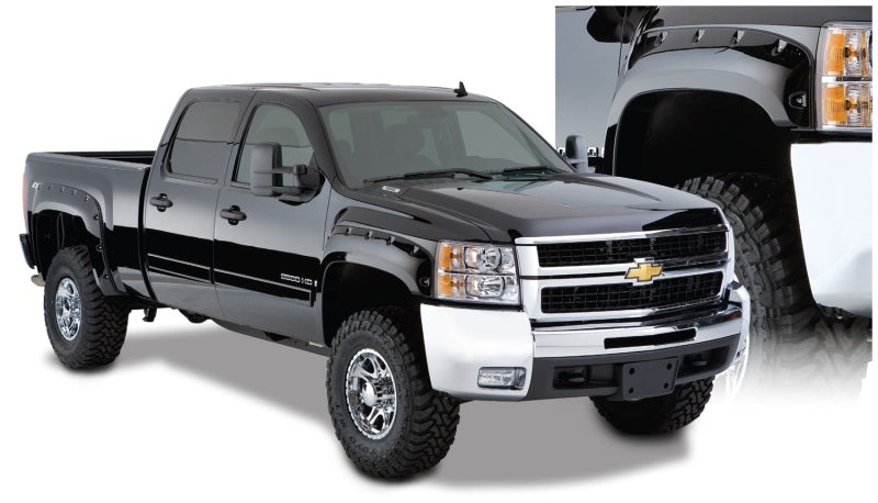 Load image into Gallery viewer, Bushwacker 07-13 Chevy Silverado 1500 Fleetside Cutout Style Flares 4pc 69.3in Bed - Black
