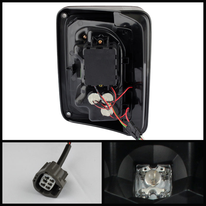 Load image into Gallery viewer, Spyder Jeep Wrangler 07-15 LED Tail Lights Black ALT-YD-JWA07-LED-BK
