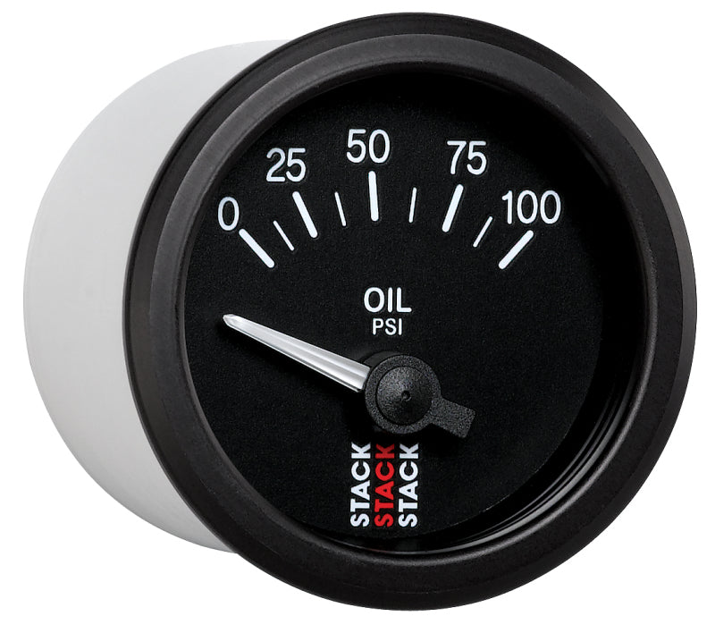 Load image into Gallery viewer, Autometer Stack Instruments 52mm 0-100 PSI 1/8in NPTF Electronic Oil Pressure Gauge - Black
