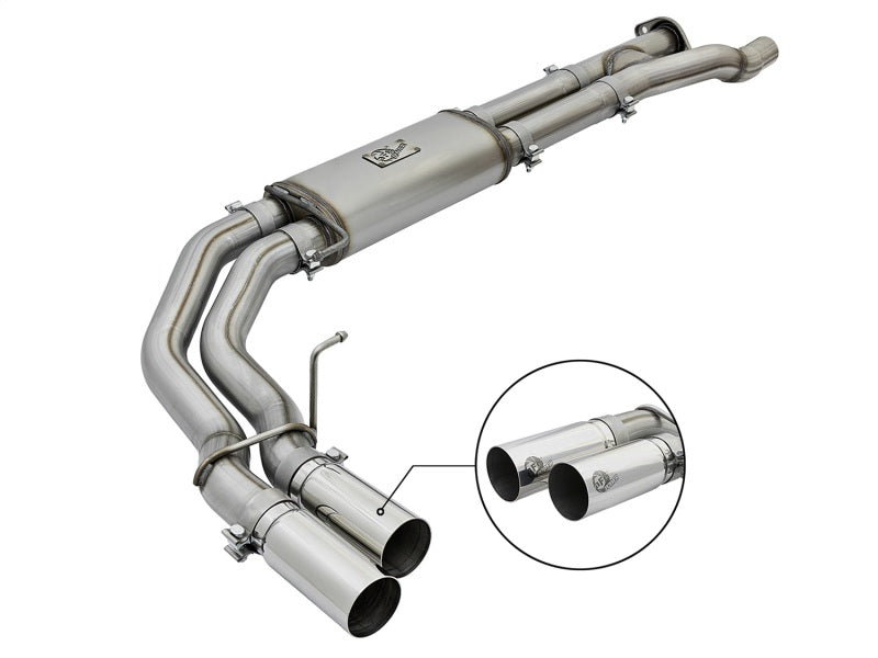 Load image into Gallery viewer, aFe POWER Rebel Series 3in 409 SS Cat Back Exhaust w/ Polished Tips 17 Ford F-150 Raptor V6-3.5L
