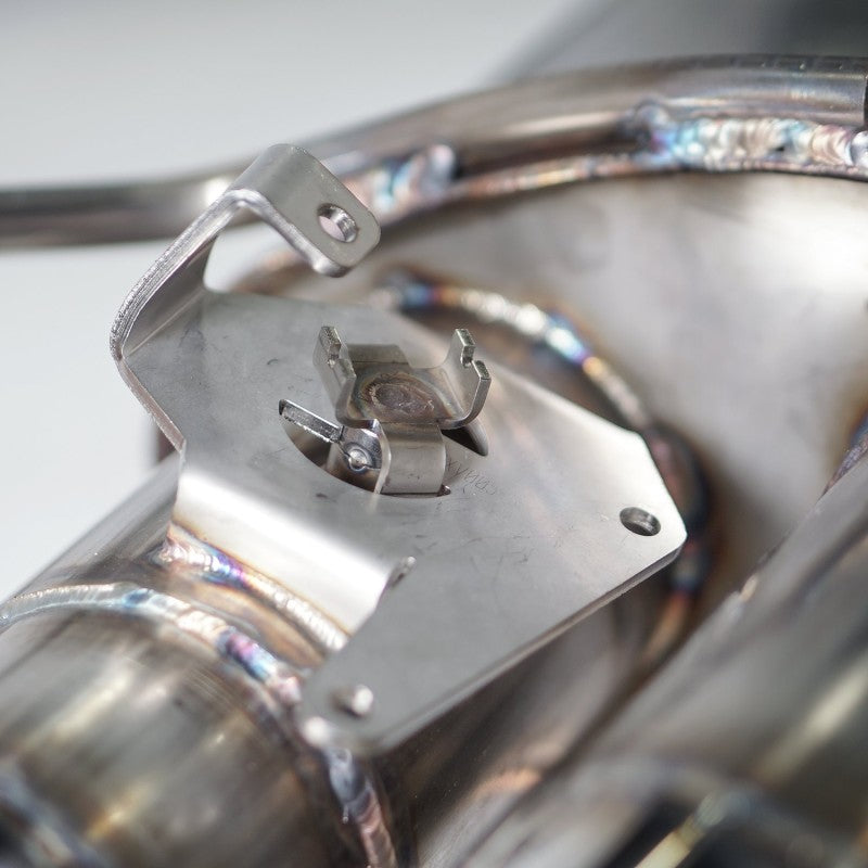 Load image into Gallery viewer, Stainless Works 18+ Ford Mustang GT Redline Cat-Back Performance Connect H-Pipe w/ Active Valves
