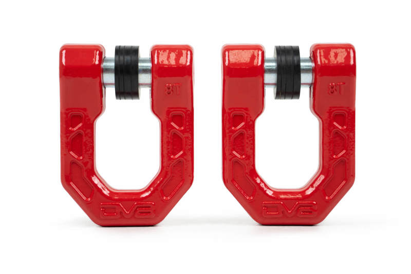 Load image into Gallery viewer, DV8 Offroad Elite Series D-Ring Shackles - Pair (Red)
