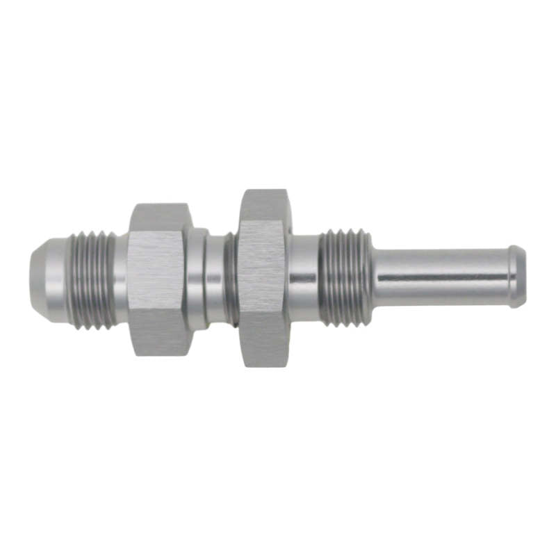 Load image into Gallery viewer, DeatschWerks 6AN Male Flare to Straight 5/16in Single Hose Barb - Anodized DW Titanium
