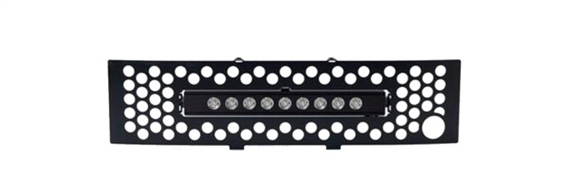 Load image into Gallery viewer, Putco 11-14 Ford F-150 EcoBoost SS Black Punch Bumper Grille Insert w/ 10in Luminix Light Bar
