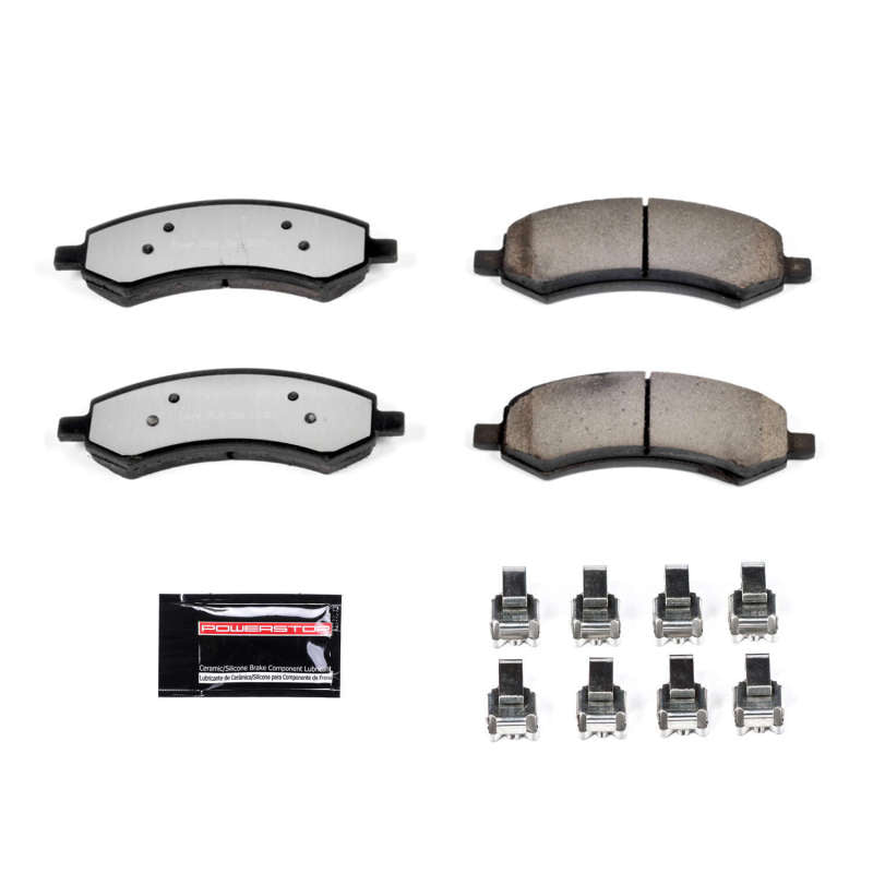 Load image into Gallery viewer, Power Stop 07-09 Chrysler Aspen Front Z36 Truck &amp; Tow Brake Pads w/Hardware
