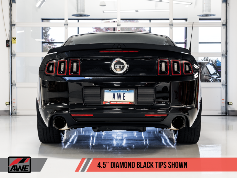 Load image into Gallery viewer, AWE Tuning S197 Mustang GT Axle-Back Exhaust - Track Edition (Diamond Black Tips)
