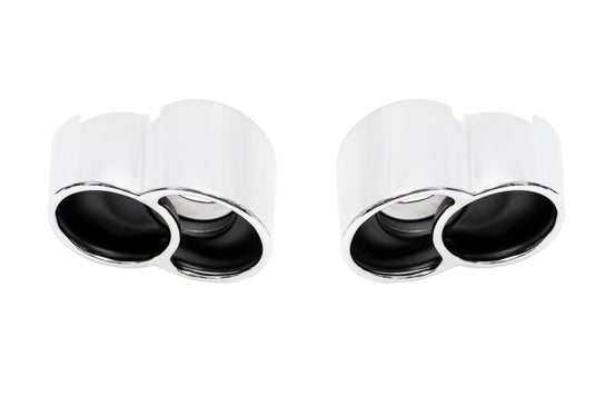 SOUL 00-05 Porsche 996 Turbo X-50 Style Bolt-On Tips - Polished Chrome