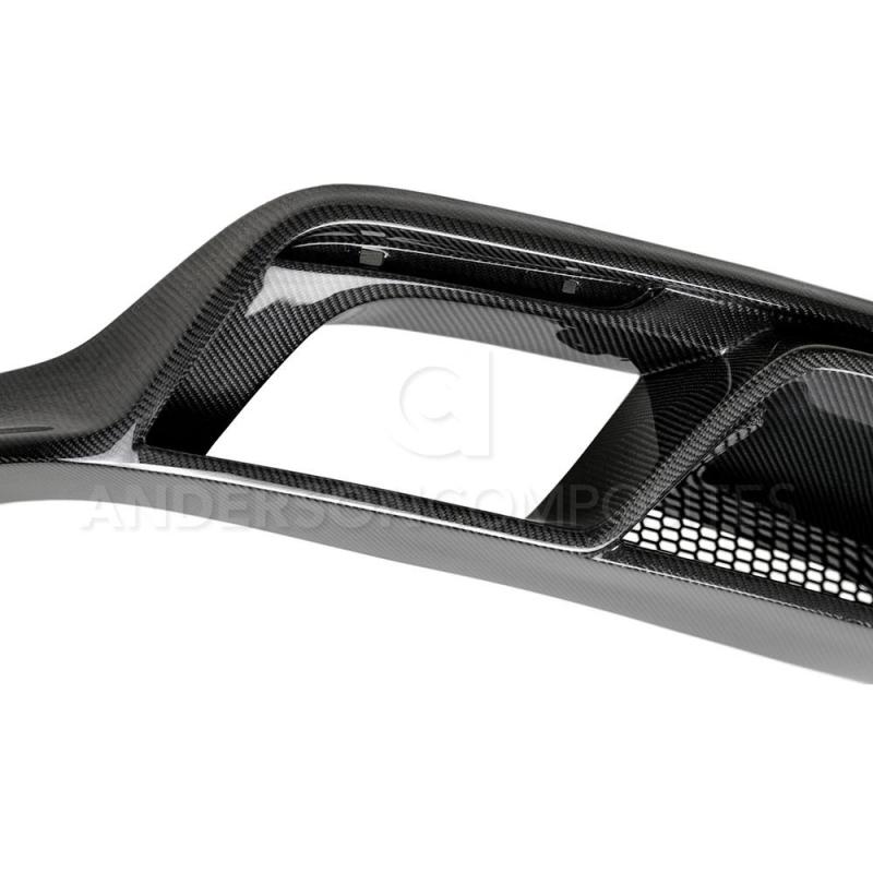 Load image into Gallery viewer, Anderson Composites 15-16 Ford Mustang R-Style Carbon Fiber Rear Valance (for Quad Tip Exhaust)
